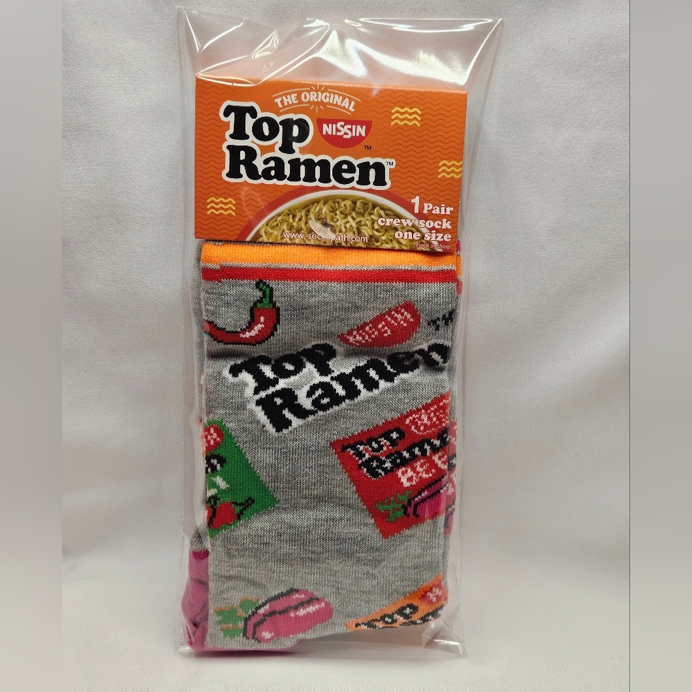 5/$20 Top Ramen Graphic Crew Socks NWT